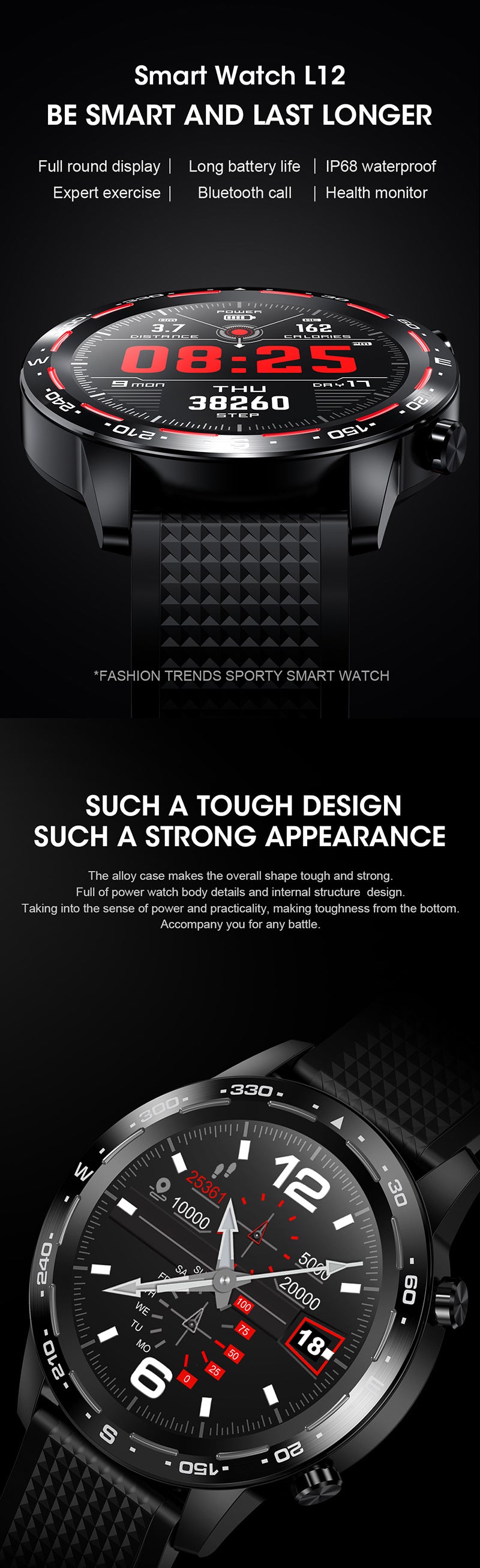 Advanced Waterproof Smart Fitness Tracker - 1.54" Touch Screen Sports Bracelet