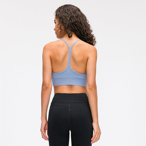 Premium Hollow Back Yoga Sports Bra - Breathable Pilates Activewear