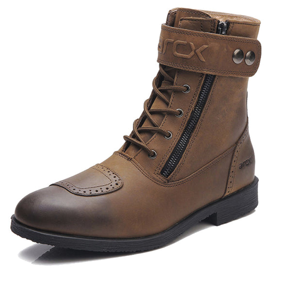 Premium Leather Motorcycle Riding Boots - High-Performance Protection & Comfort