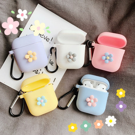 Adorable Daisy AirPods Case - Cute Floral Protective Cover for Apple AirPods
