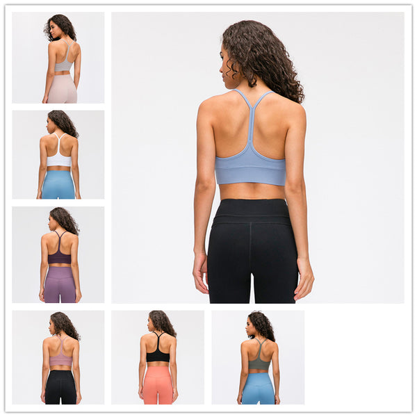 Premium Hollow Back Yoga Sports Bra - Breathable Pilates Activewear