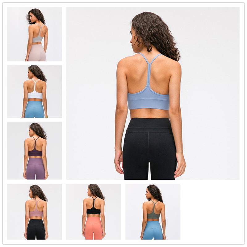 Premium Hollow Back Yoga Sports Bra - Breathable Pilates Activewear