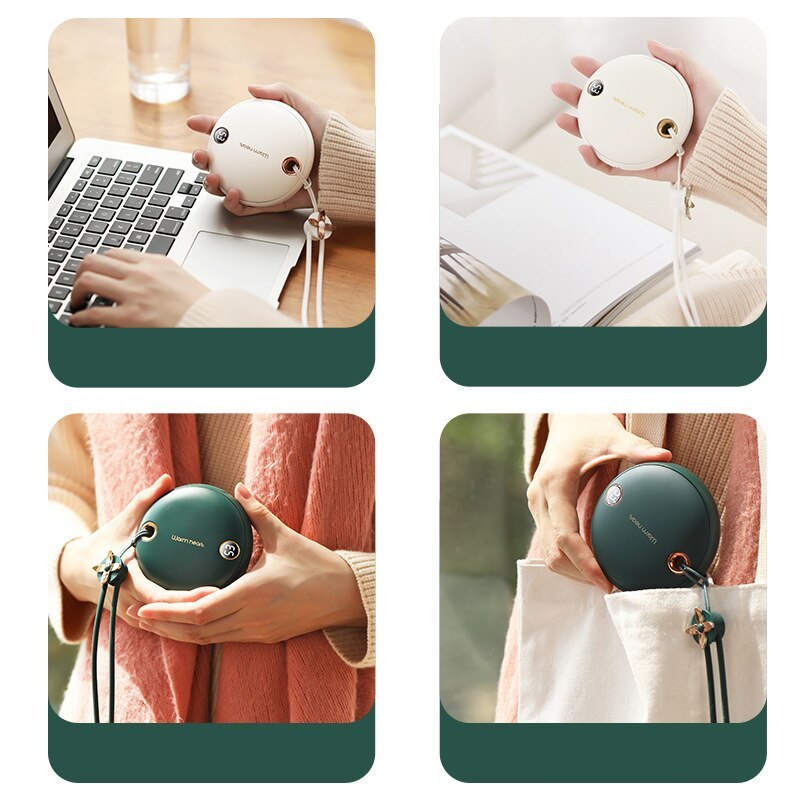 5000mAh Portable Power Bank with Hand Warmer - Digital Display Charger Compatible with Samsung & Xiaomi