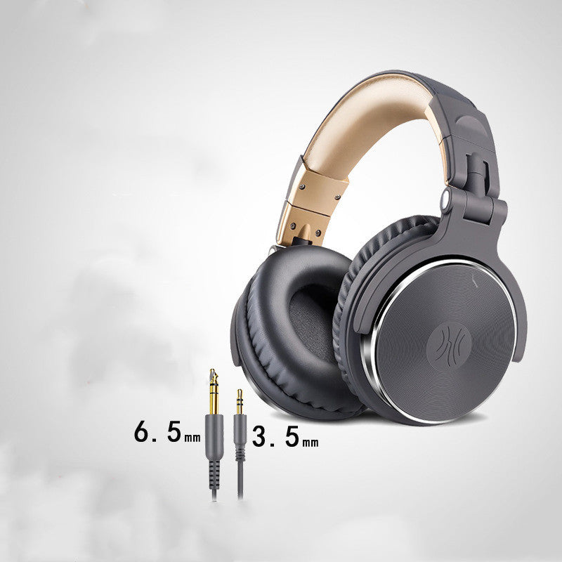 Professional Studio Headphones with Microphone - 50mm Drivers & 3.5mm/6.3mm Connectivity