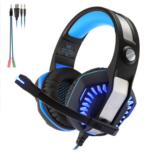 Professional Gaming Headset with Crystal Clear Microphone - Blue E-Sports Audio Experience