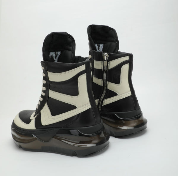 Stylish Urban High-Top Leather Sneakers with Air Cushion Technology