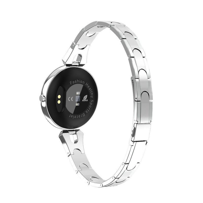 Elegant Rose Gold Smart Watch - Waterproof Fitness Tracker with Heart Rate Monitor for Active Women