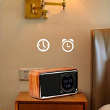 Wooden Bluetooth Speaker with Subwoofer - Desktop Wireless Audio System