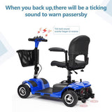 Foldable 4-Wheel Mobility Scooter - Extended Battery Range for Seniors & Adults