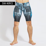 Professional Men's Swimming Trunks - Quick Dry Polyester Boxer Shorts for Training & Beach