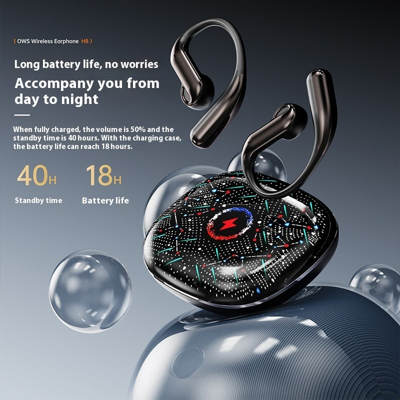 Starry Sky Wireless Bluetooth Earbuds - Open Ear Sports Headphones with 8+ Hour Battery