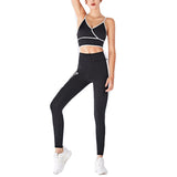 Premium Women's Athletic Two-Piece Gym Set - Pale Blue