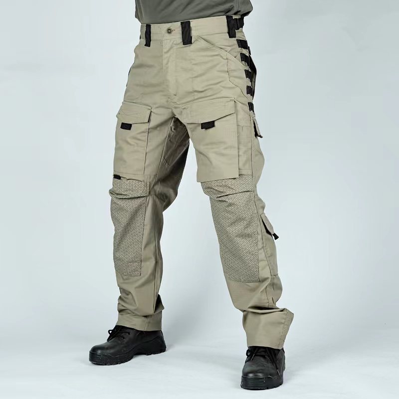 Military Style Camouflage Cargo Pants - Multi-Pocket Tactical Training Trousers