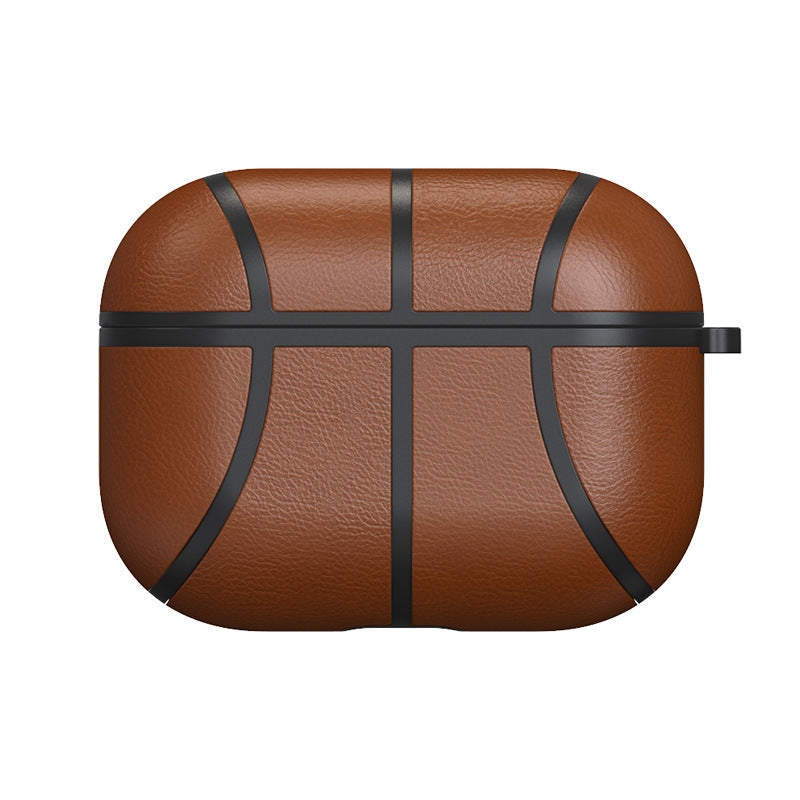 NBA Basketball Leather AirPods Pro Case - Handmade Protective Cover with Anti-Fall Design