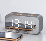 Smart Bluetooth Alarm Clock Speaker - Wireless Audio with FM Radio & LED Display