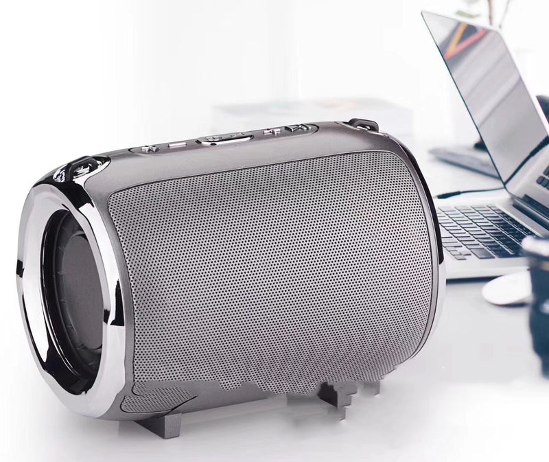 Wireless Bluetooth Subwoofer Speaker - Portable Metal Sound System with Card Reader & Radio