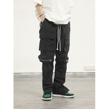 Multi-Pocket Tactical Cargo Pants - Loose Fit Casual Trousers for Men