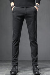 Executive Thermal Business Trousers - Anti-Wrinkle Fleece-Lined Dress Pants