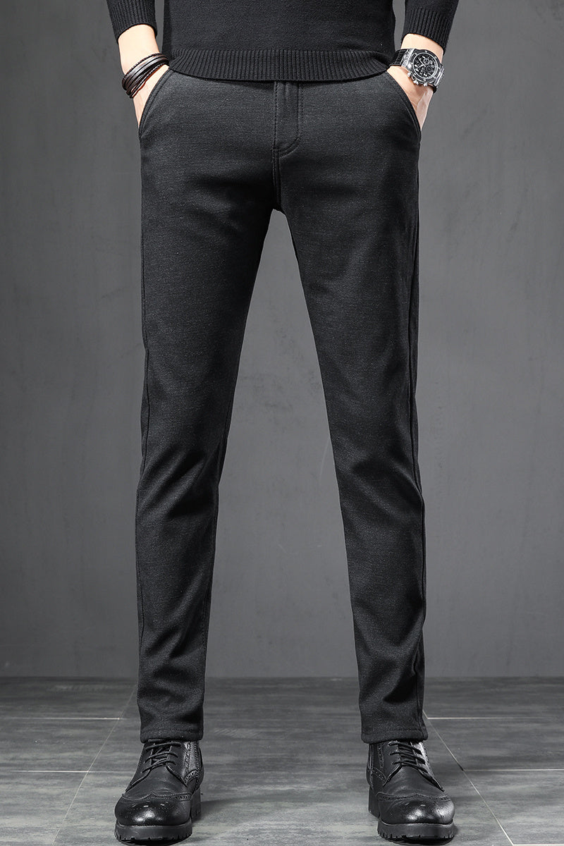 Executive Thermal Business Trousers - Anti-Wrinkle Fleece-Lined Dress Pants