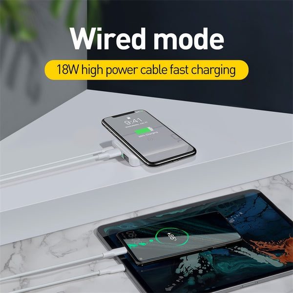 Premium 10000mAh Wireless Power Bank with LED Digital Display - Compact Fast Charging Portable Battery