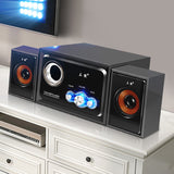 Wireless Bluetooth Desktop Speaker System - Premium 2.1 Channel Subwoofer with Wood Finish