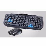 Professional Wireless Gaming Keyboard Mouse Set - 12000 DPI Ergonomic Black Combo for Office & Gaming