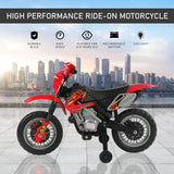 Electric Kids Motorcycle - 6V Battery Powered Ride-On Bike with Training Wheels