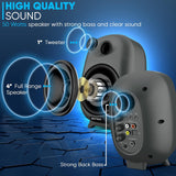 Compact Desktop USB Speakers - 2.0 Channel Wired Subwoofer System