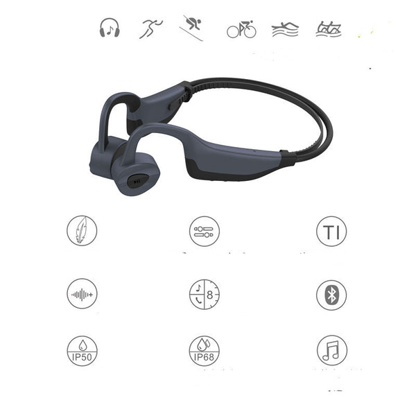 Advanced K7 Bone Conduction Wireless Headphones - Waterproof Bluetooth 5.0 Sports Earphones with Built-in Memory