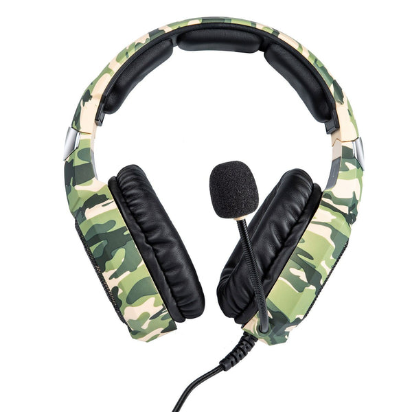 Elite K8 Combat Gaming Headset - Military Camouflage Design for Professional Gamers