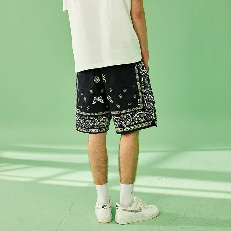 Men's Casual Loose Fit Cropped Pants - Comfortable Mid-Waist Sports Shorts