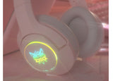 Kawaii Pink ECG Gaming Earphones - Stylish Wired Headset for Girl Gamers