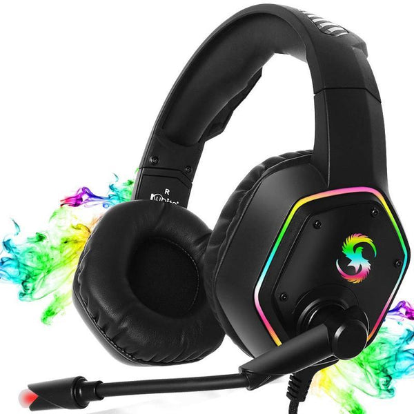Professional RGB Gaming Headset with 7.1 Surround Sound - Black