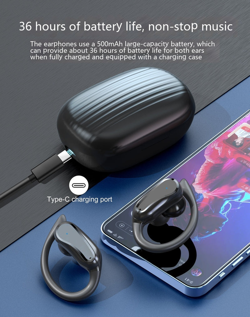 Wireless Sports Earbuds - IPX7 Waterproof Bluetooth Headphones with Noise Reduction