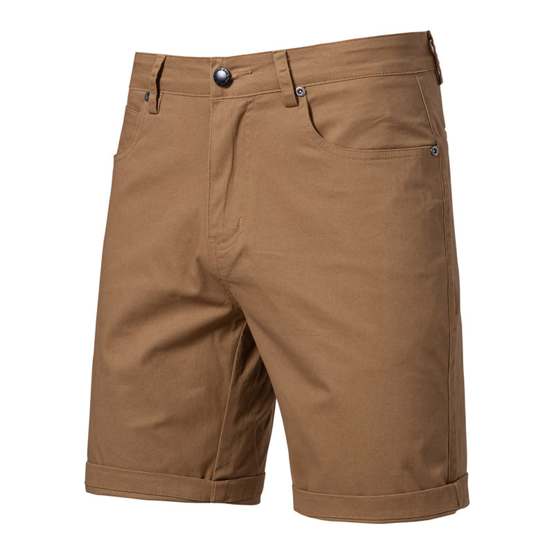 Casual Cotton Cropped Pants - Straight Slim Fit Men's Summer Shorts