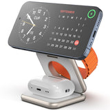 3-in-1 Magnetic Wireless Charging Station - Universal Fast Charger for Phone, Watch & Headset