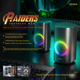Premium Gaming RGB Desktop Bluetooth Speaker - Dual Stereo Sound System
