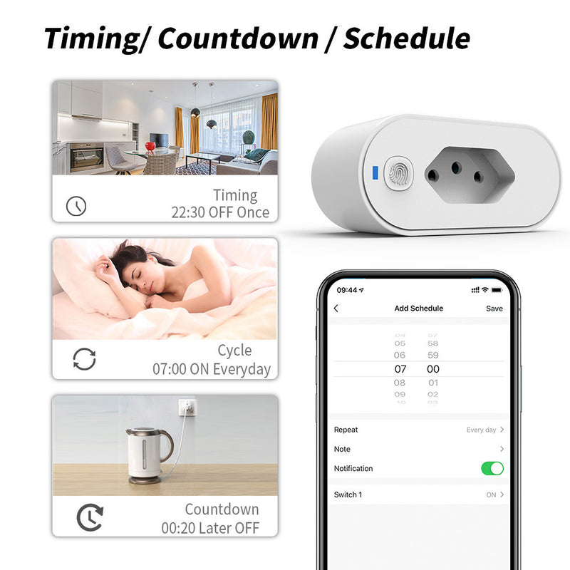 Brazil WiFi 16A Charged Metering Smart Socket