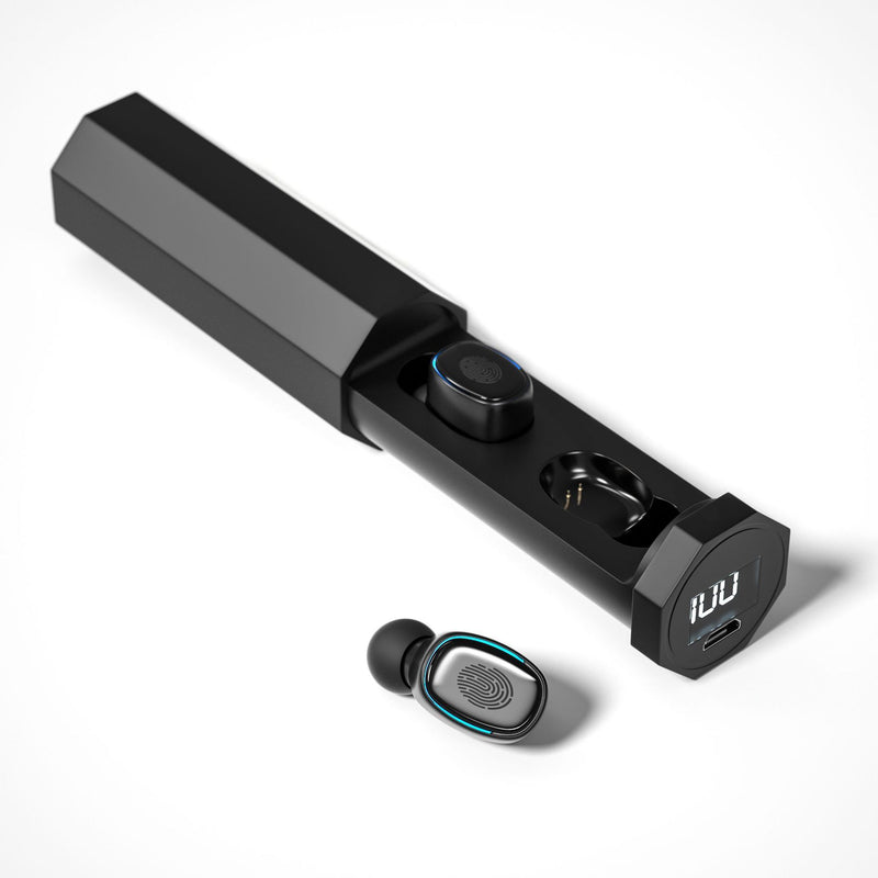 Wireless Bluetooth Earbuds with Digital Display - Gaming Low Latency Sports Headphones