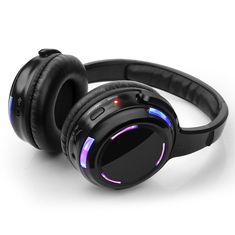 Wireless Silent Disco Headphones - Professional Bluetooth Party Headset with 600mAh Battery