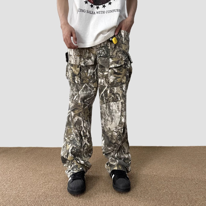 Tactical Camouflage Cargo Overalls - Loose Fit Military Style Workwear
