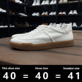Premium Cowhide Men's Casual Leather Sneakers - Breathable Height-Increasing Shoes