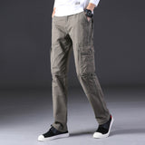 Men's Cotton Cargo Pants - Multi-Pocket Outdoor Casual Trousers
