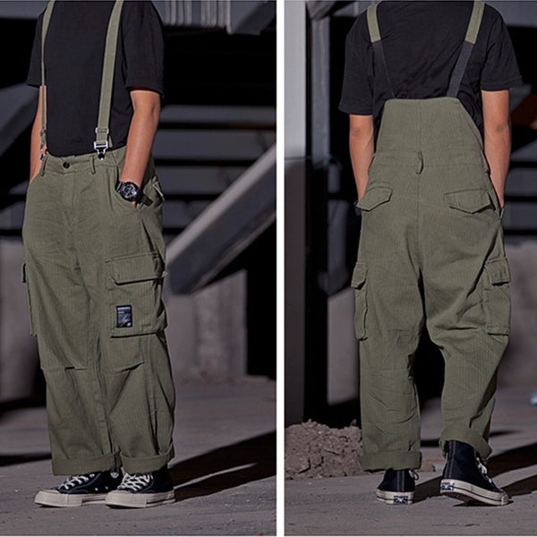 Relaxed Fit Denim Overalls - Vintage Style Workwear