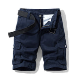 Retro Multi-Pocket Cotton Shorts - Casual Straight Fit Summer Shorts for Men