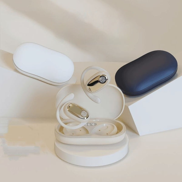 Wireless Bluetooth Bone Conduction Headphones - Open-Ear Sports Earbuds with Noise Reduction