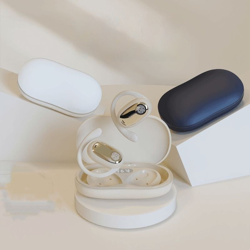 Wireless Bluetooth Bone Conduction Headphones - Open-Ear Sports Earbuds with Noise Reduction