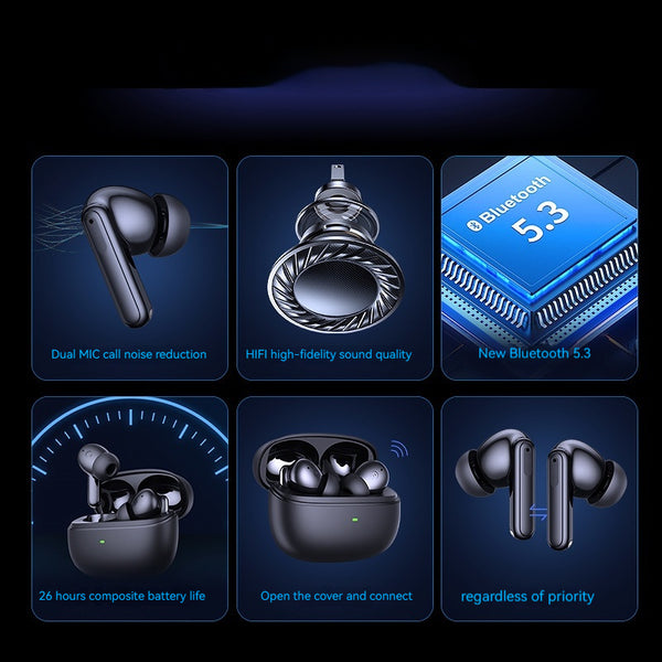 Advanced Bluetooth 5.3 Wireless Earbuds with ANC Noise Cancellation