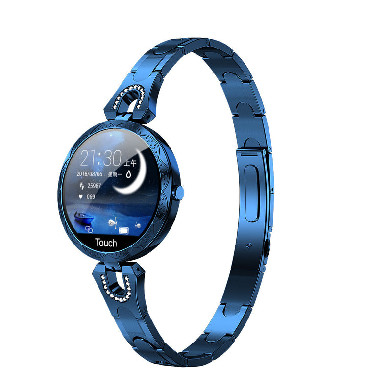 Elegant Rose Gold Smart Watch - Waterproof Fitness Tracker with Heart Rate Monitor for Active Women