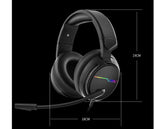 V10+ Gaming Headset with RGB Lighting - USB & 3.5mm Dual Interface Professional Gaming Headphones